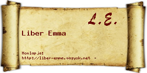 Liber Emma névjegykártya