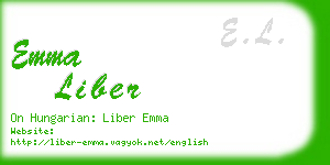 emma liber business card